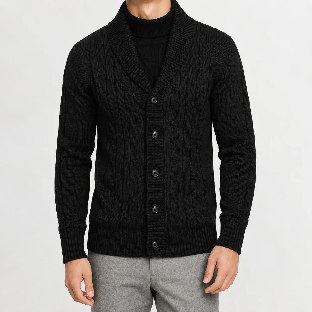 Cardigan met kabel breipatroon