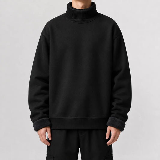 Fleece-lined trui met turtle neckline