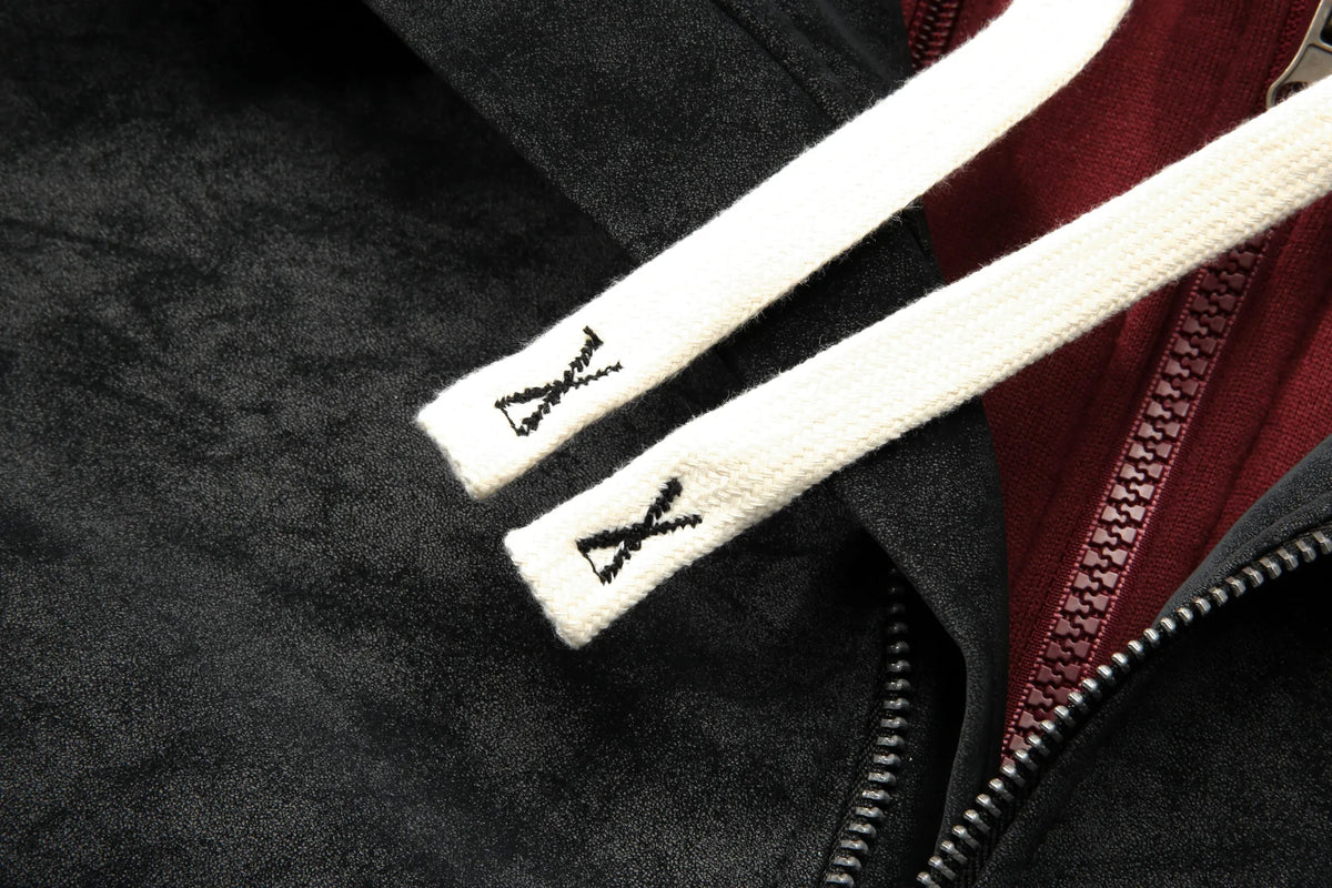 Oversized bomberjack met fleece hood