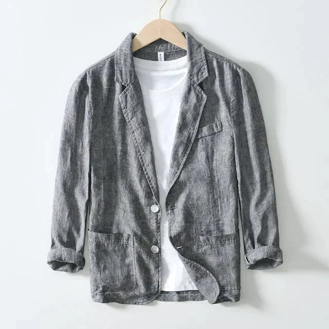 Blazer met reverskraag en opgerolde mouwen