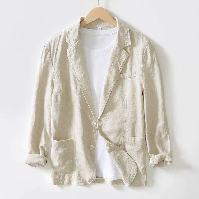 Blazer met reverskraag en opgerolde mouwen