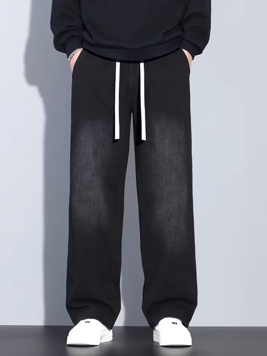 Broek met rechte pijp en losse pasvorm