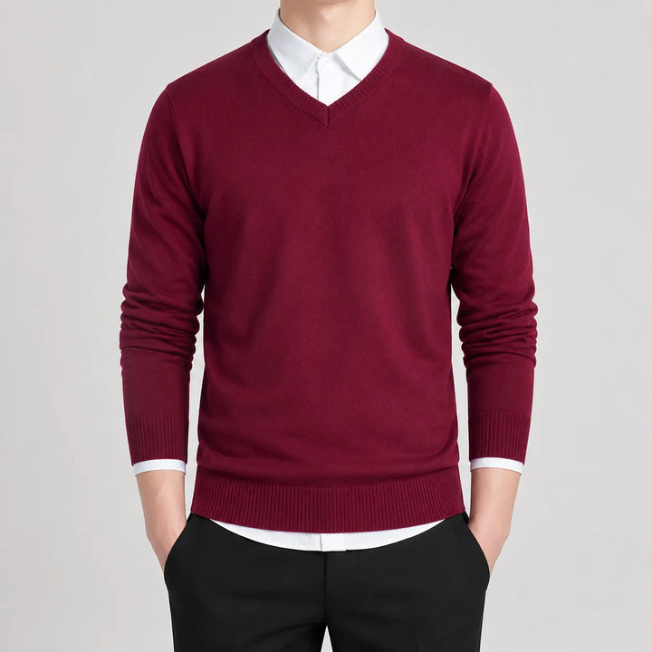 V-neck trui met lange mouwen