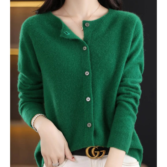 Cardigan met knoopsluiting en lange mouwen