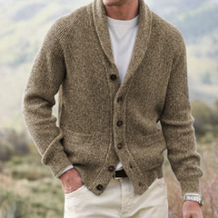 Cardigan met v-hals en ribstructuur