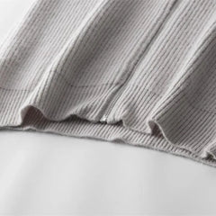 Cashmere trui met volledige rits en opstaande kraag