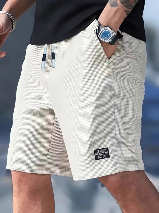 Casual shorts met trekkoord taille en zijzakken