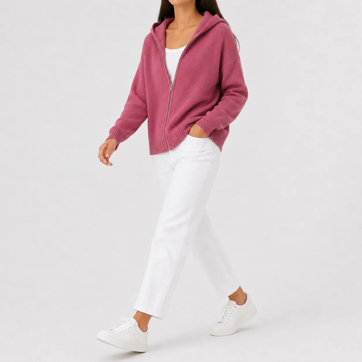 Zip-up hoodie met lange mouwen