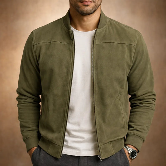 Bomberjack met suede-look
