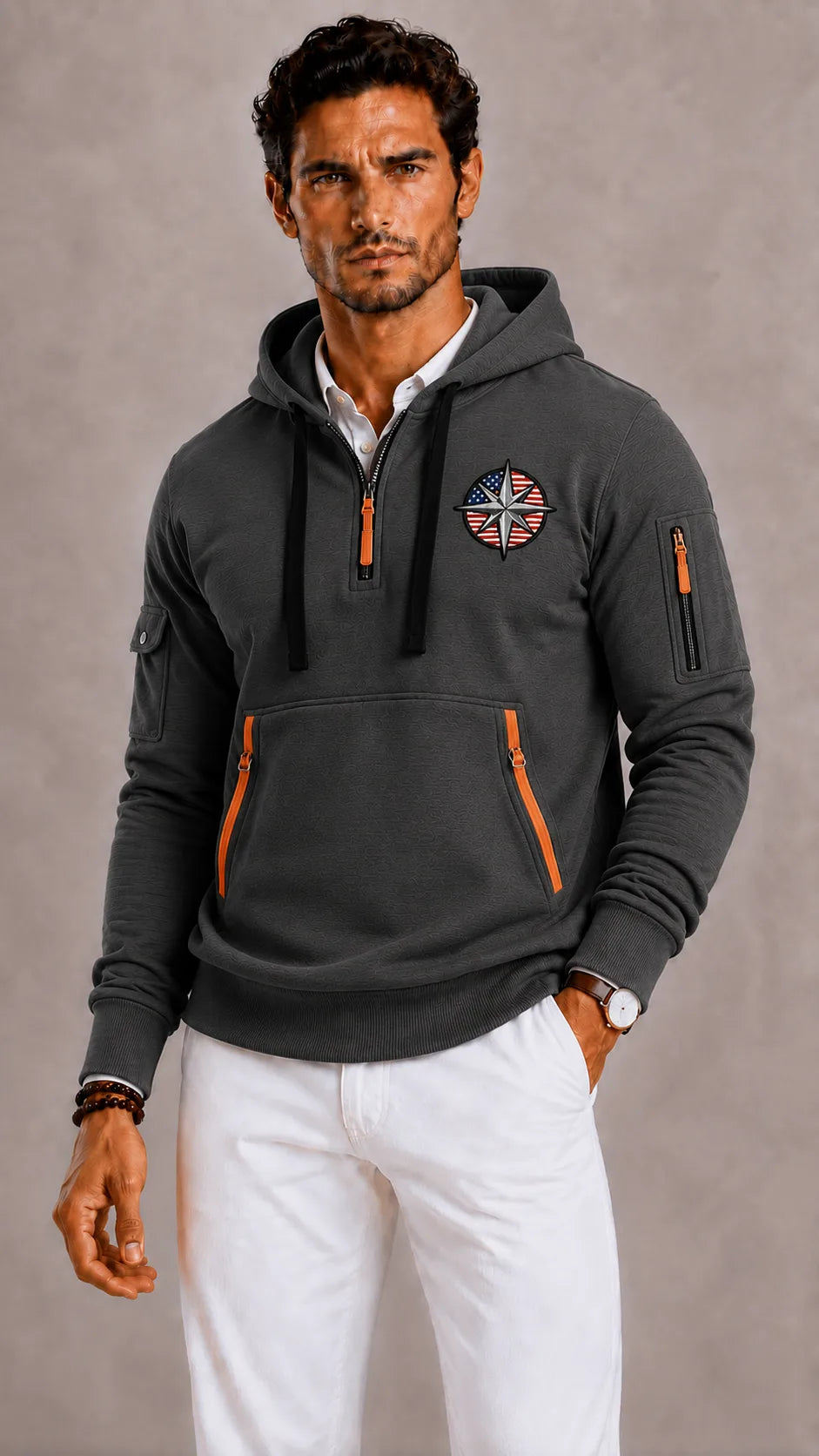 Hoodie met kangaroo pocket