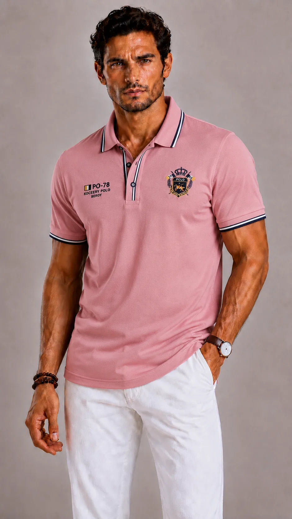 Polo met geborduurd crest