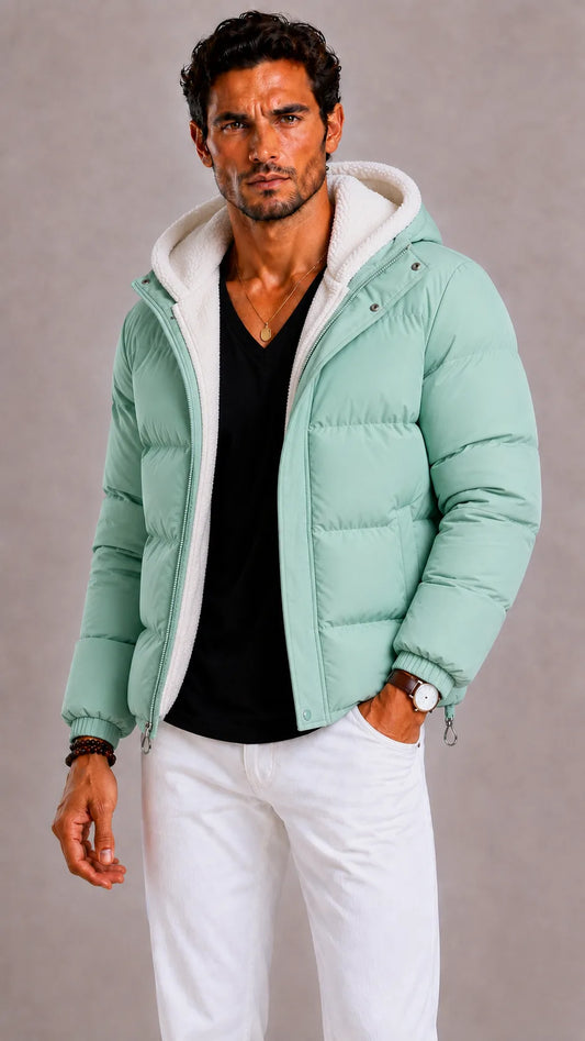 Puffer jacket met capuchon