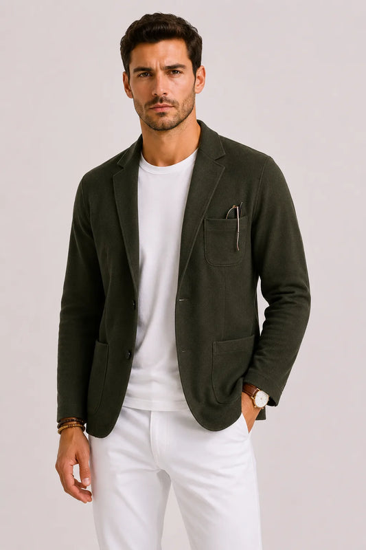 Slim fit blazer met notched lapel