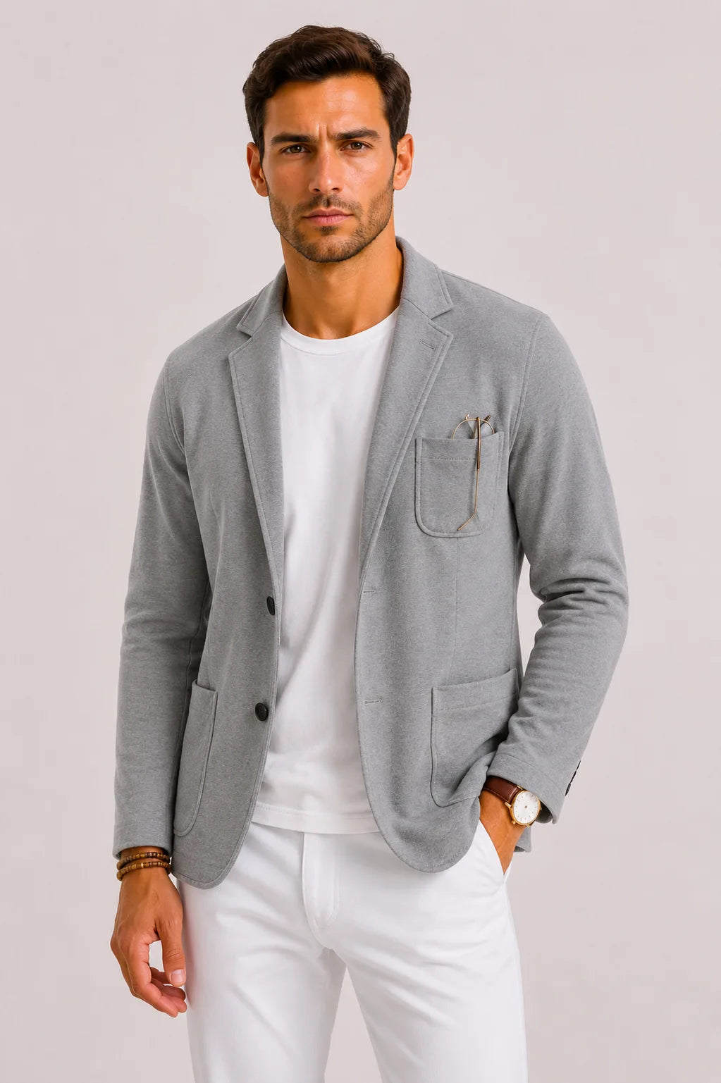 Slim fit blazer met notched lapel