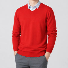 V-neck trui met lange mouwen