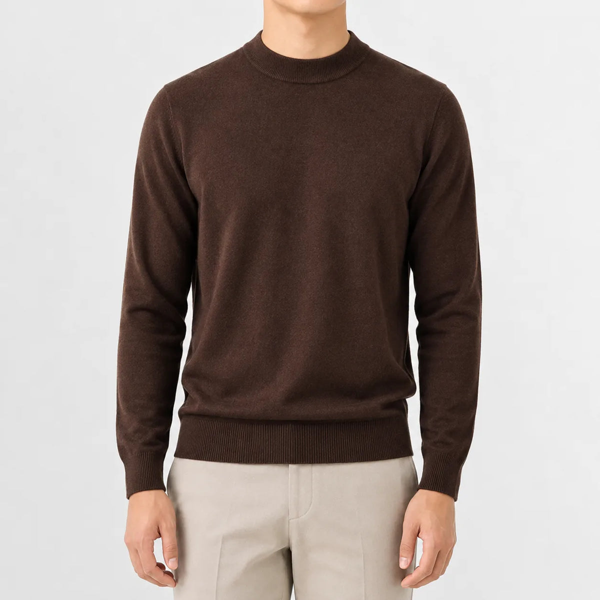 Trui met crew neckline en lange mouwen