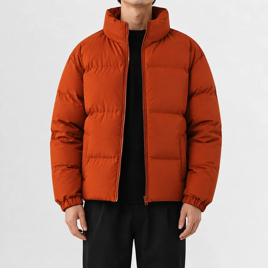 Puffer jacket met hoge kraag
