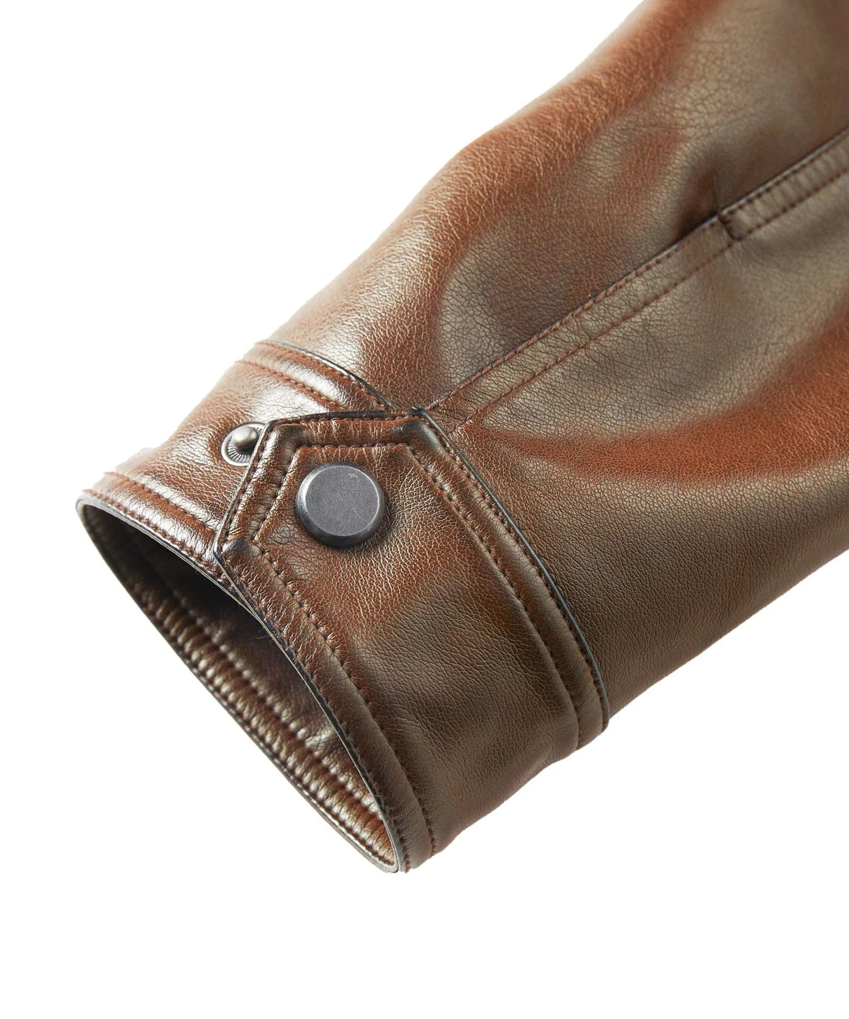 Leren jassen met shearling kraag