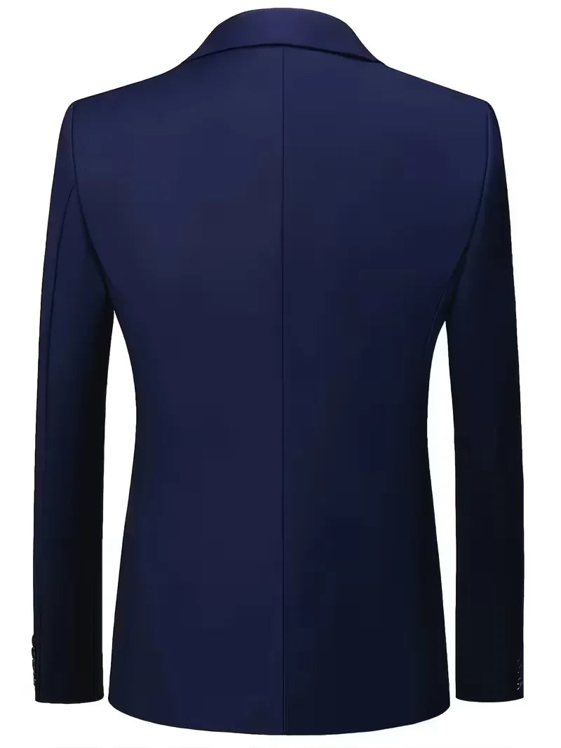 Driedelig heren pak met slim fit en glanzende afwerking