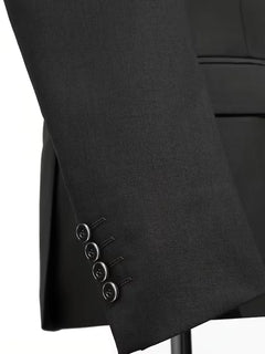 Driedelig heren pak met slim fit en glanzende afwerking