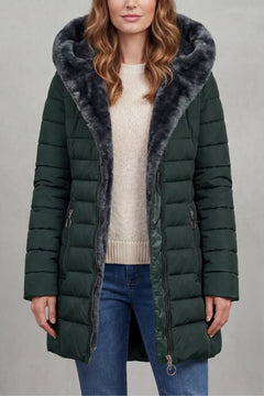 Winter parka met faux fur