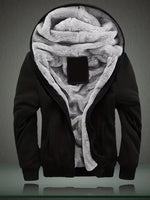 Fleece jas met capuchon en ritssluiting