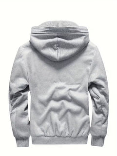 Fleece jas met capuchon en ritssluiting