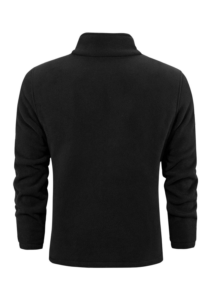 Fleece vest met opstaande kraag