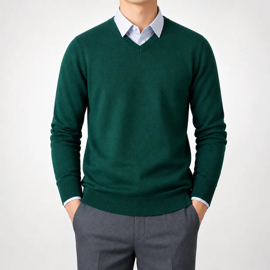 V-neck trui met lange mouwen