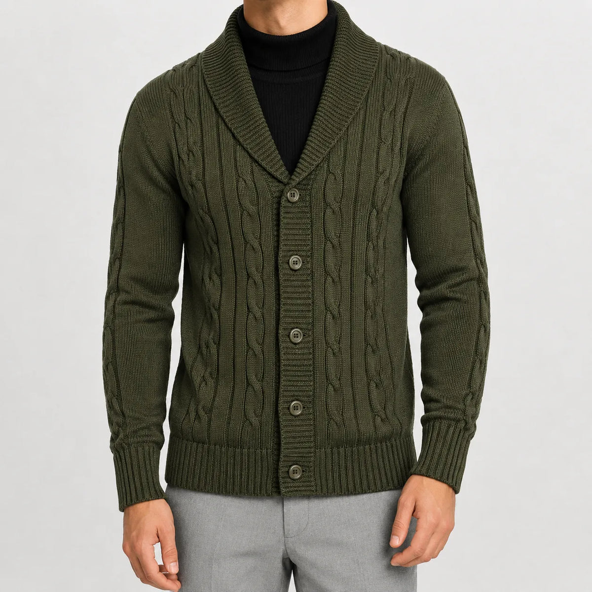 Cardigan met kabel breipatroon