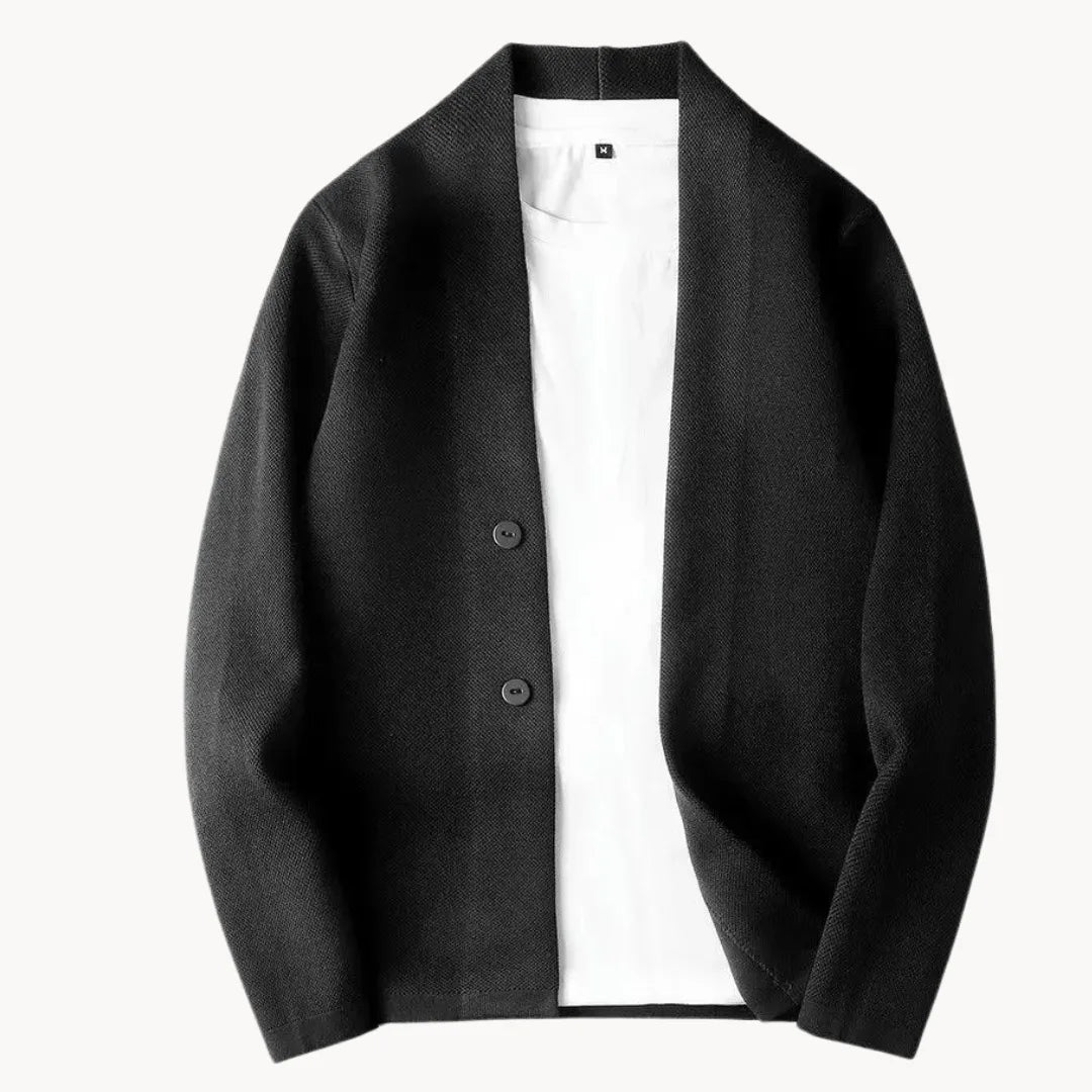 Gebreid vest met open voorkant en lange mouwen