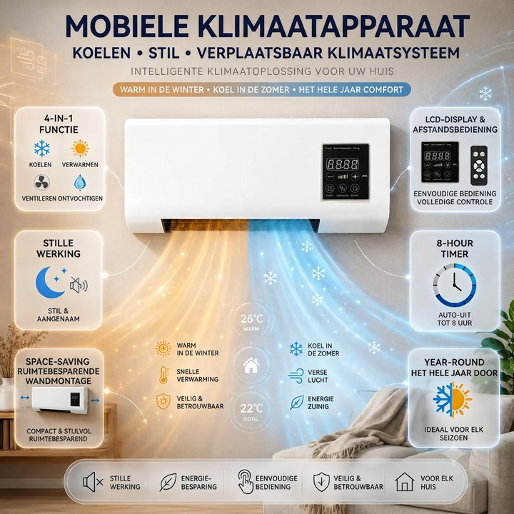 Wand airco met LCD display