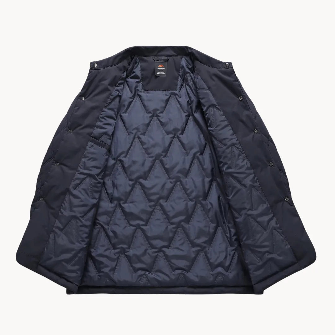 Gequilt jas met klassieke kraag en knoopsluiting