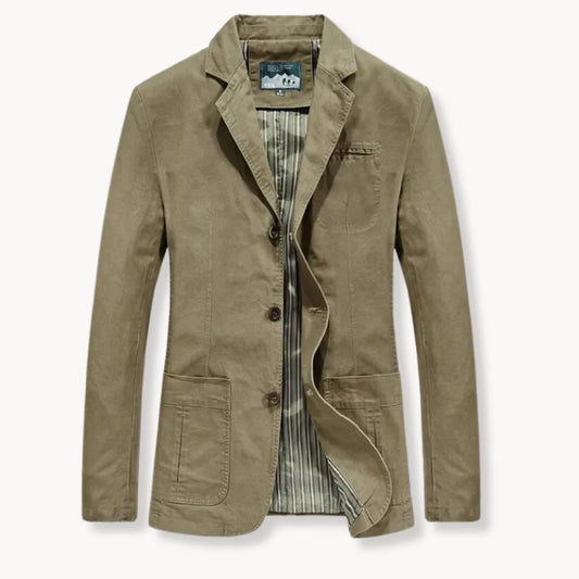 Getailleerde blazer met reverskraag en voorzakken