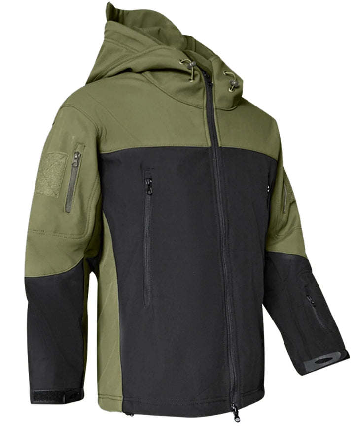 Parka met camouflage en verstelbare capuchon