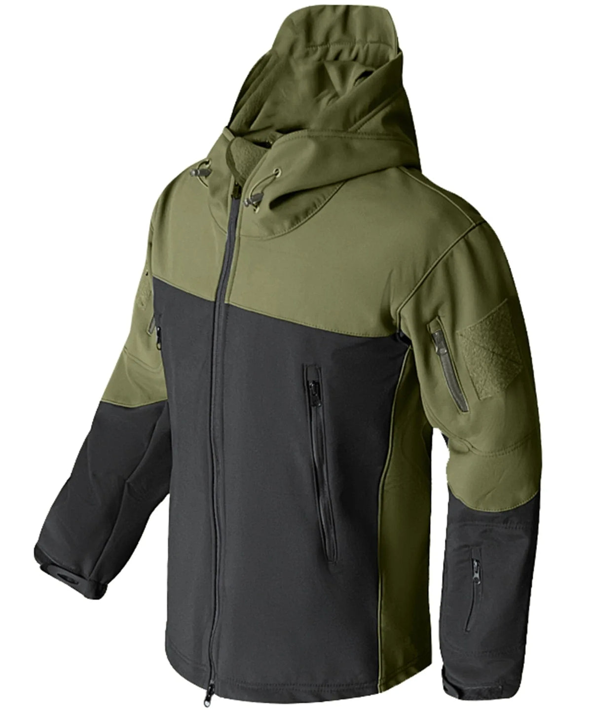 Parka met camouflage en verstelbare capuchon