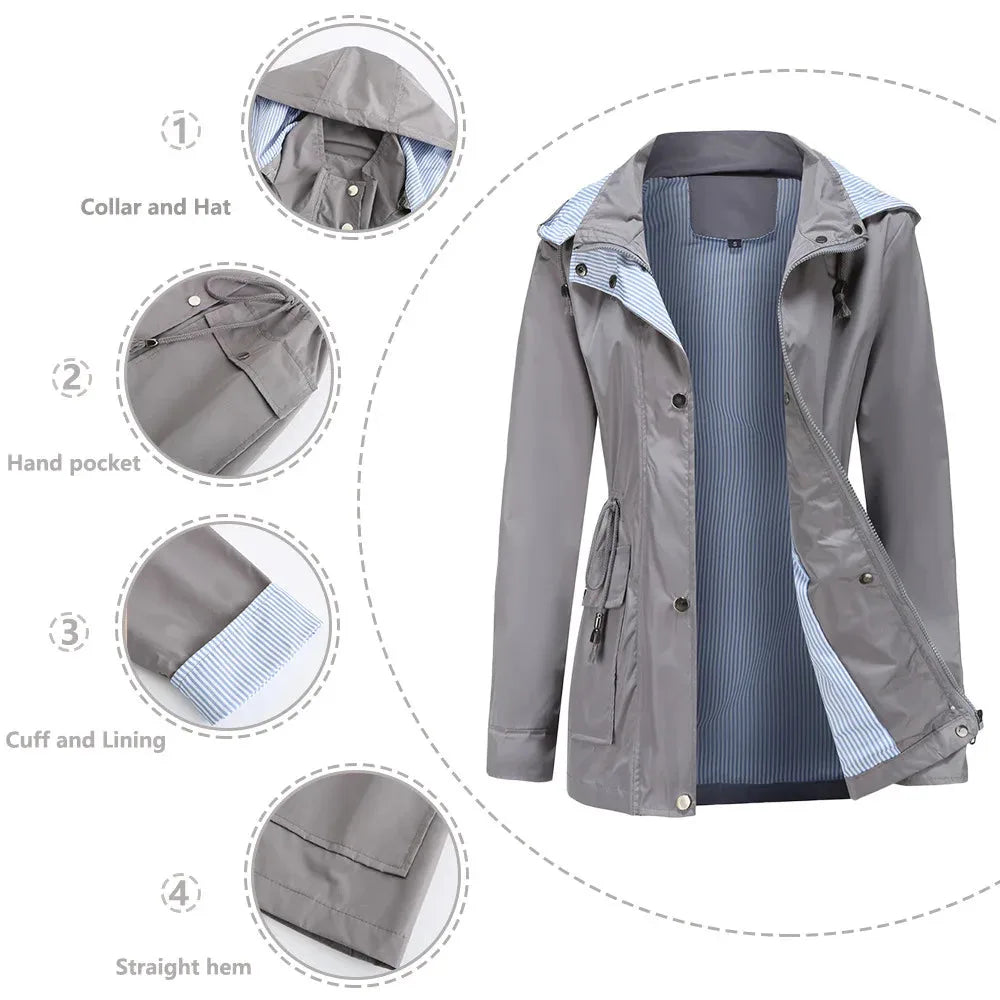 Waterdichte hooded jas