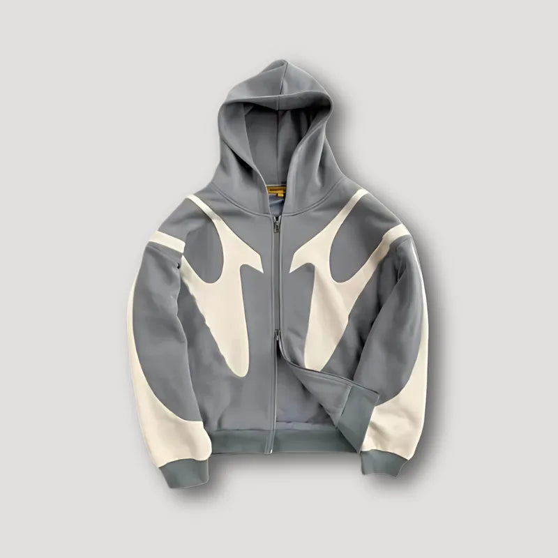 Oversized hoodie met colorblock design