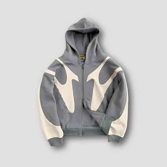 Oversized hoodie met colorblock design