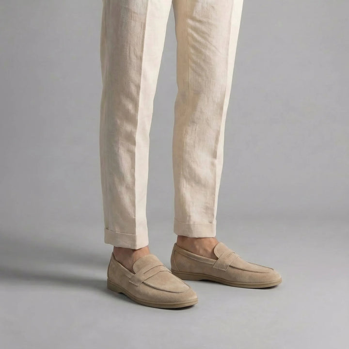 Penny loafers met suede