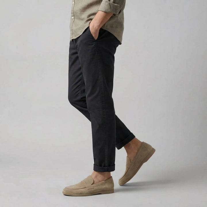 Penny loafers met suede
