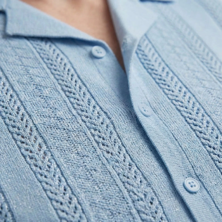 Unisex shirt met V-hals