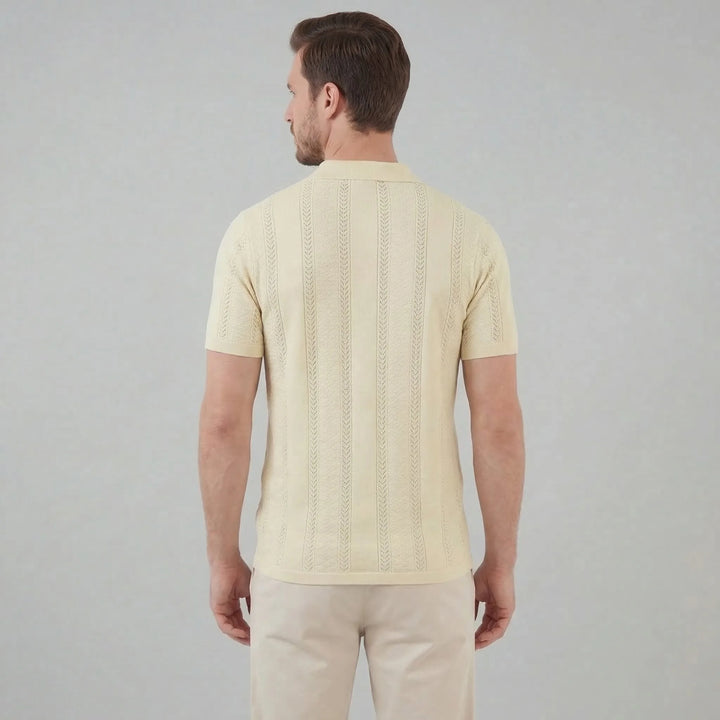 Unisex shirt met V-hals