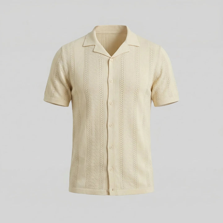 Unisex shirt met V-hals