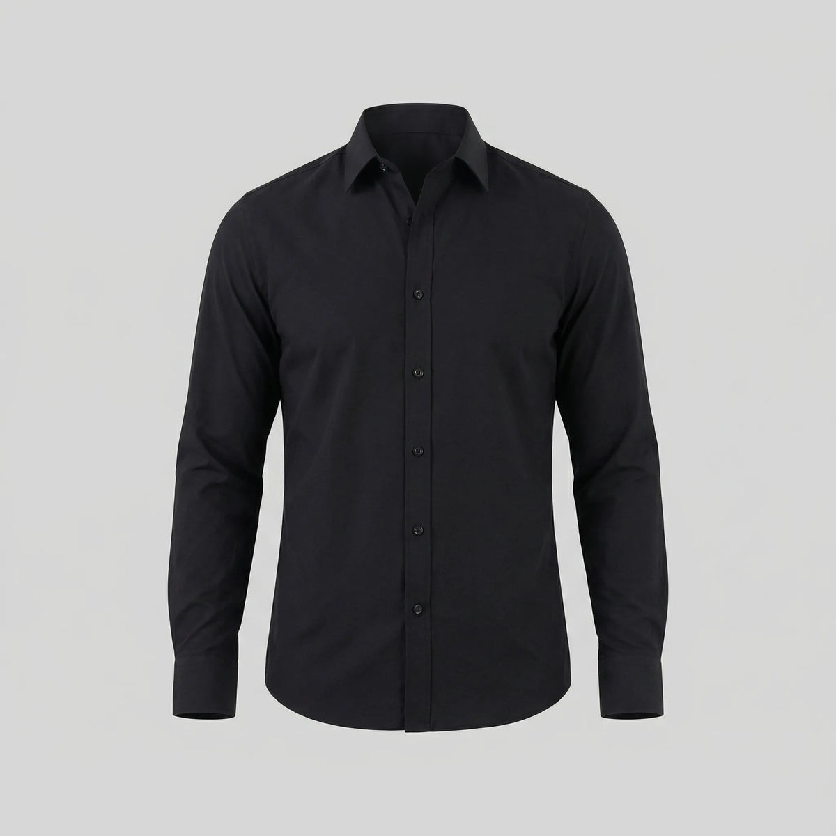 Slim fit overhemd met mandarin kraag