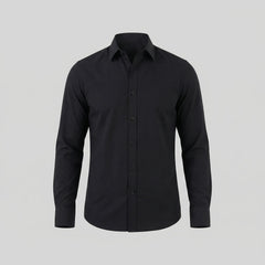 Slim fit overhemd met mandarin kraag