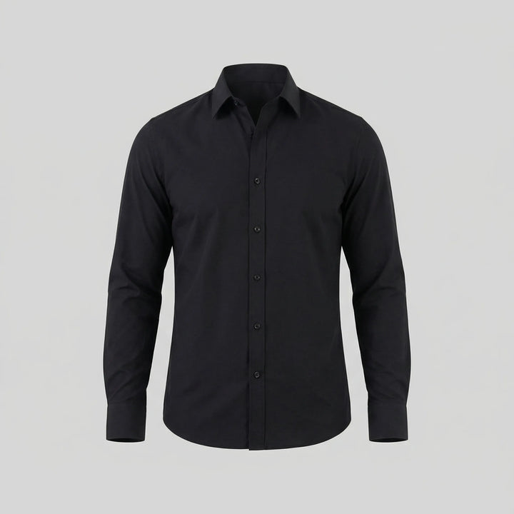 Slim fit overhemd met mandarin kraag