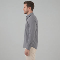 Slim fit overhemd met mandarin kraag