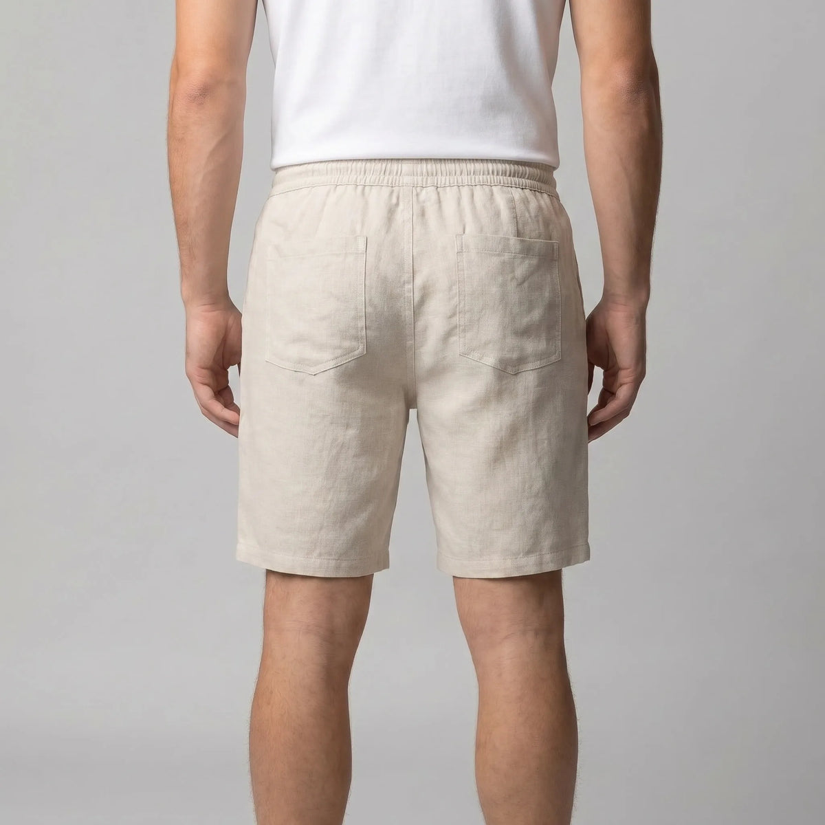 Linnen shorts met zakken