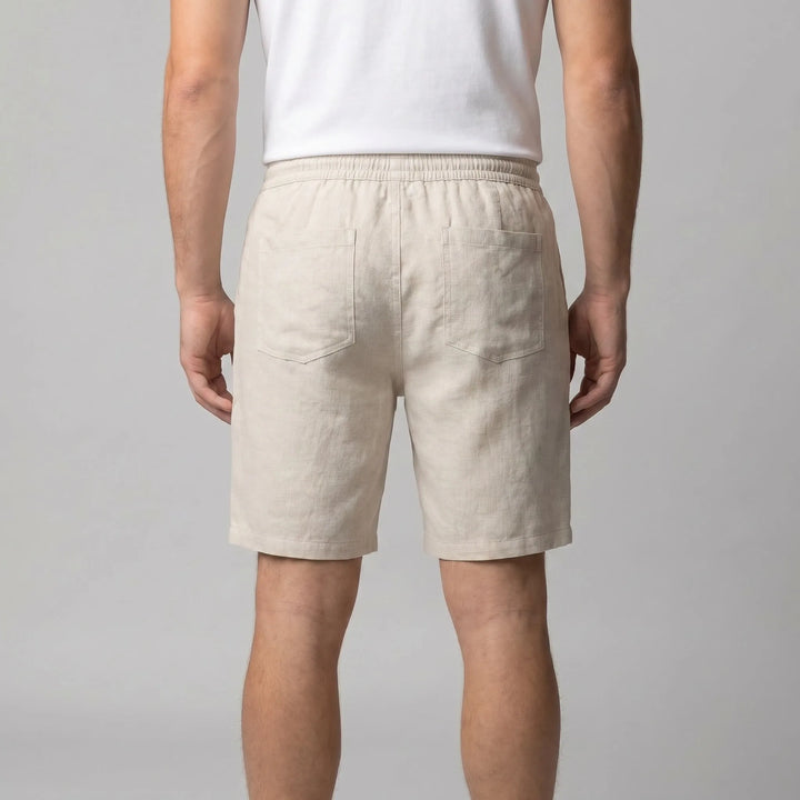 Linnen shorts met zakken